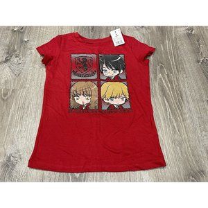 New Harry Potter Red Character Shirt Small Glitter Girls J42